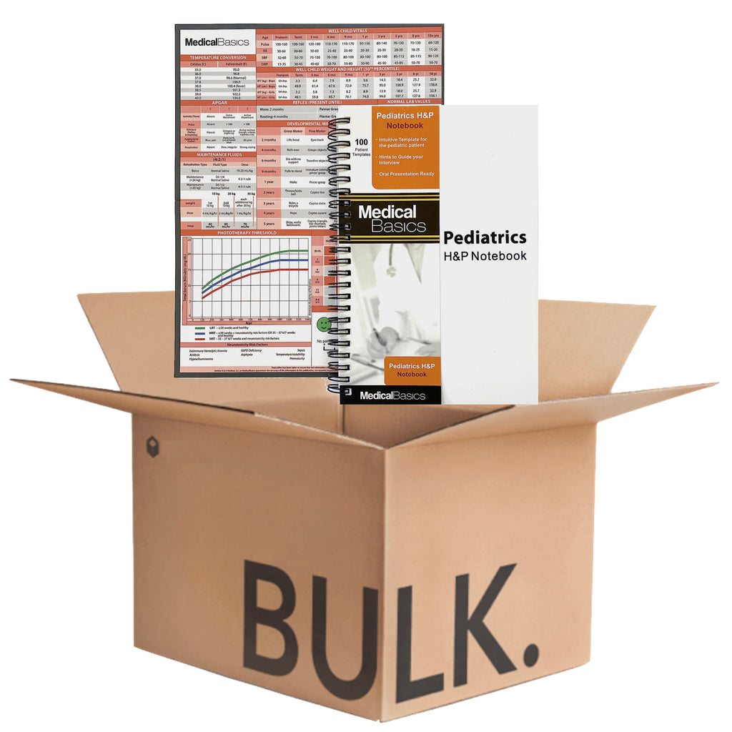 Bulk Order - Pediatrics H&P notebook