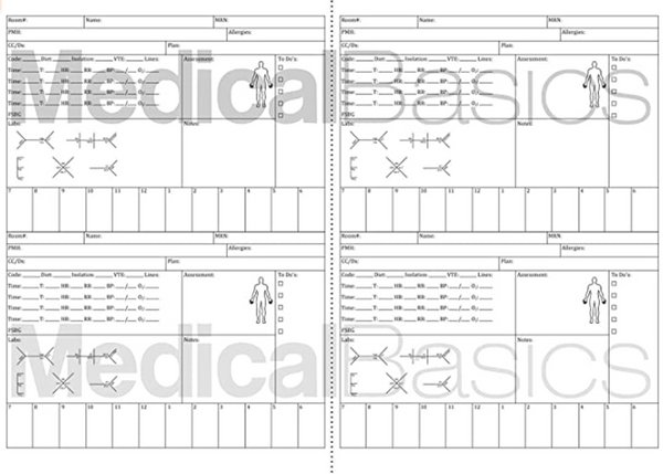 Bulk Order - Brain Sheet Multiple Patient Nursing Notebook