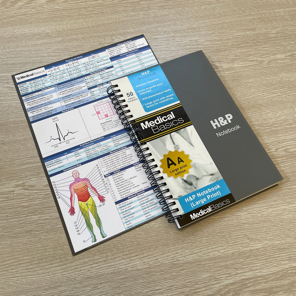 Health Notebook H&P Notebook Larger Print Medical History and Physical 100 Templates ...