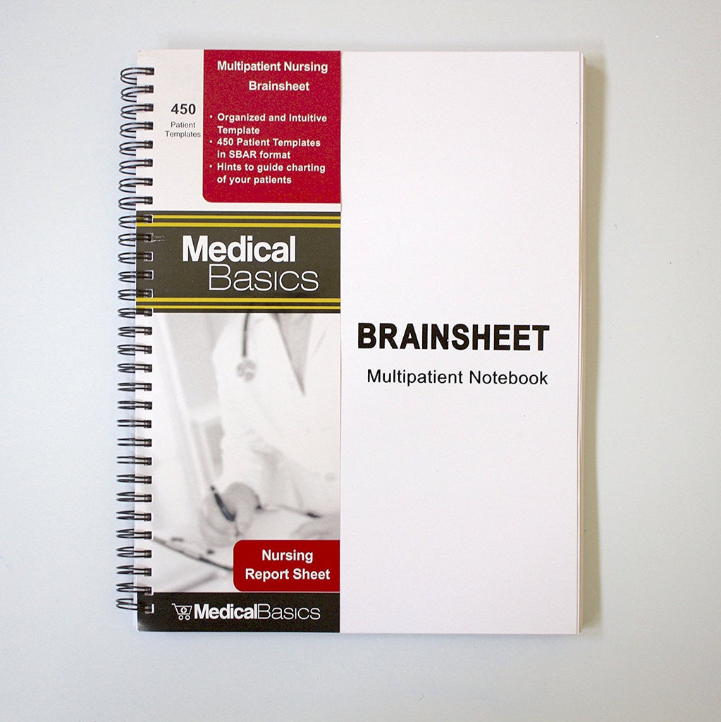 Nursing Brain Sheet Multiple Patient Notebook - Nurse and CNA Report ...