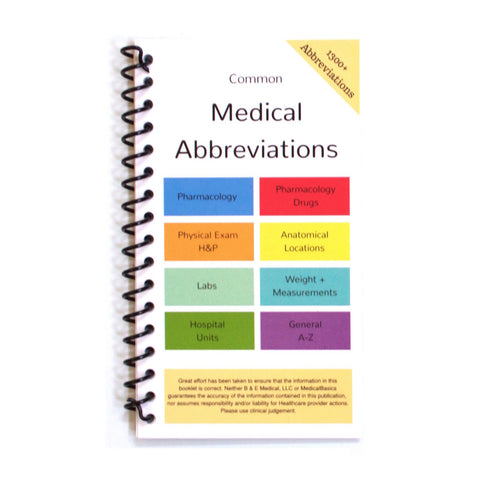 Medical Abbreviation Pocket Booklet