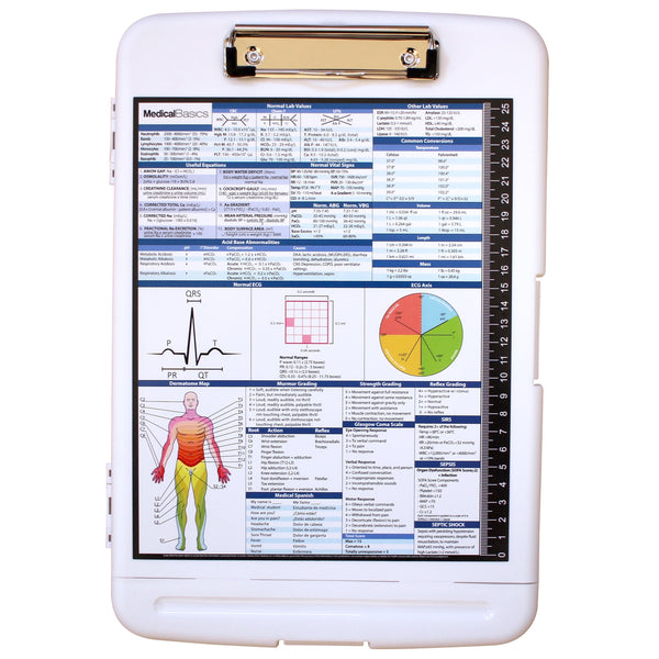Storage Clipboard with Pen Box - Medicine Edition Quick Medical Reference
