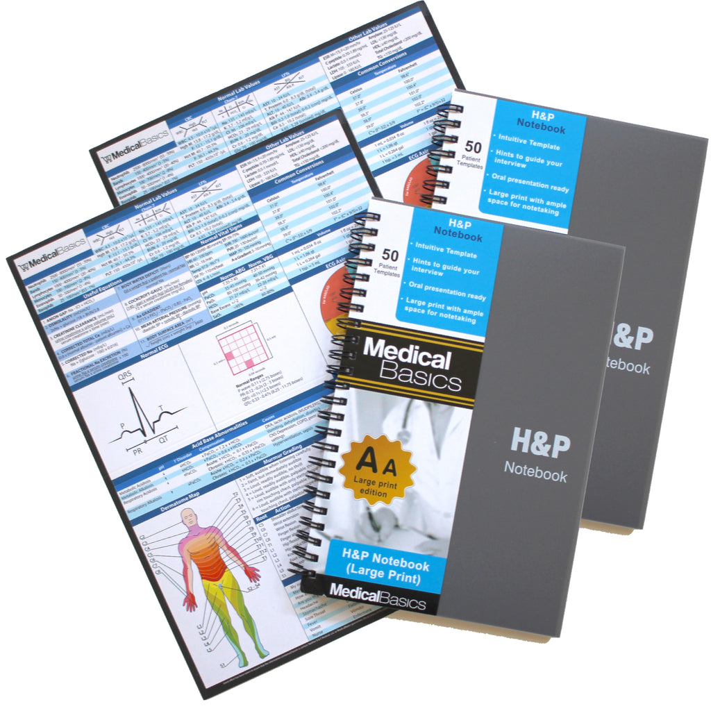 Health Notebook H&P Notebook Larger Print Medical History and Physical 100 Templates ...