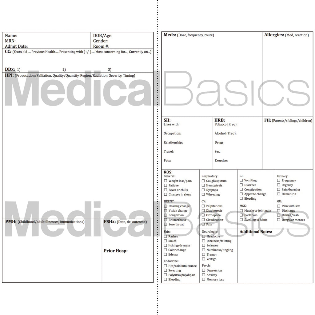 Medical Notebook - Medical History And Physical Notebook, History