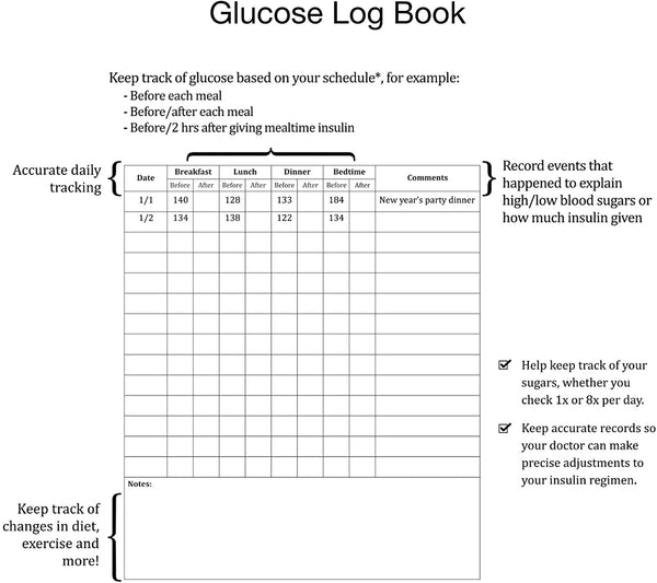 Glucose Log Notebook