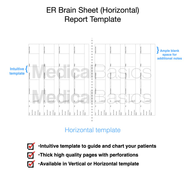 ER Brain Sheet Notebook (Horizontal)