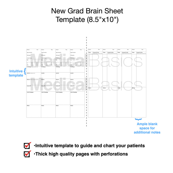 New Grad Brain Sheet Notebook